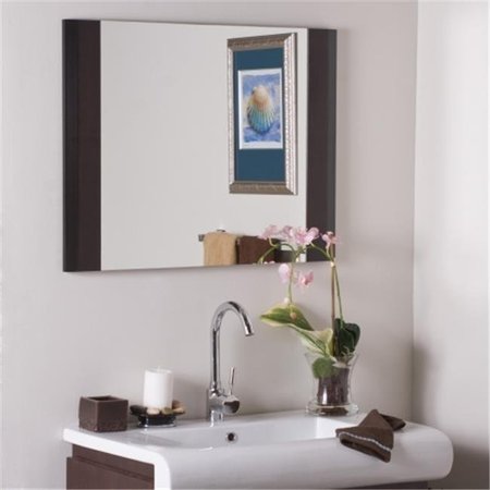 DECOR WONDERLAND Decor Wonderland SSM83 Expresso Wood Wall Mirror SSM83